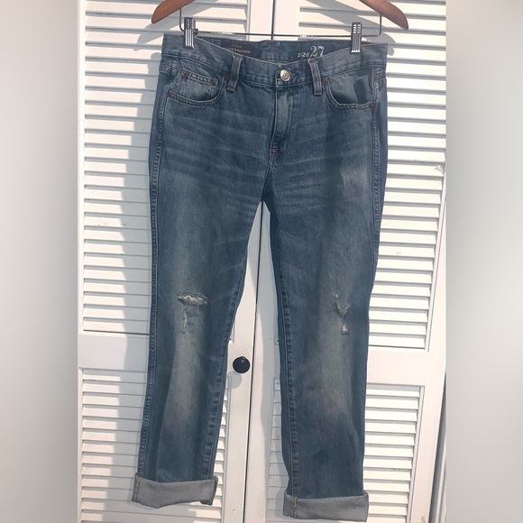 Jcrew broken in boyfriend jeans medium Wash Women’s size 27 - Picture 3 of 8